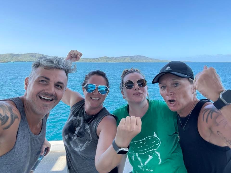 group fitness students in vieques