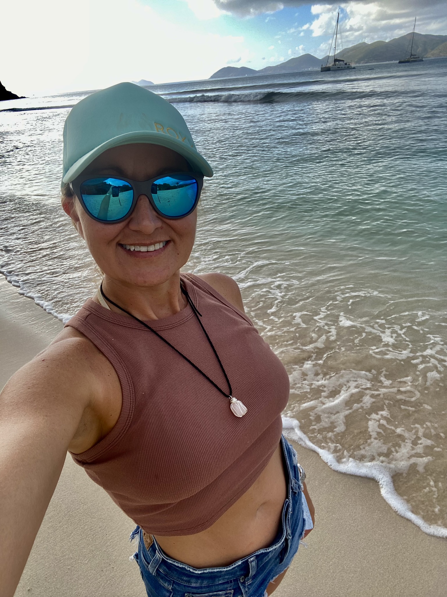 photo of yoga teacher, collette, on retreat in tortola