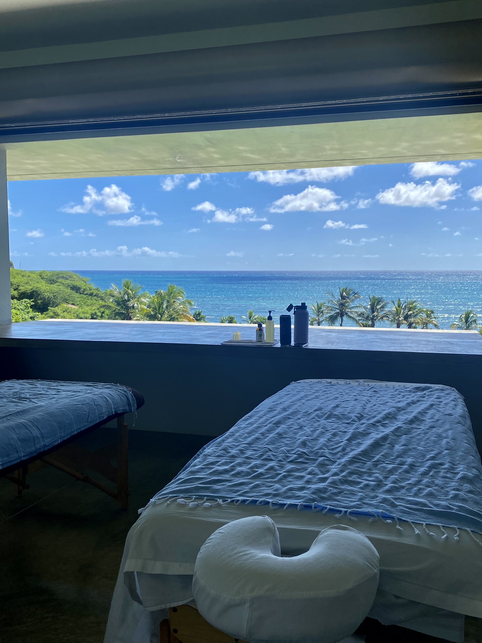 massage table at luxury eco villa