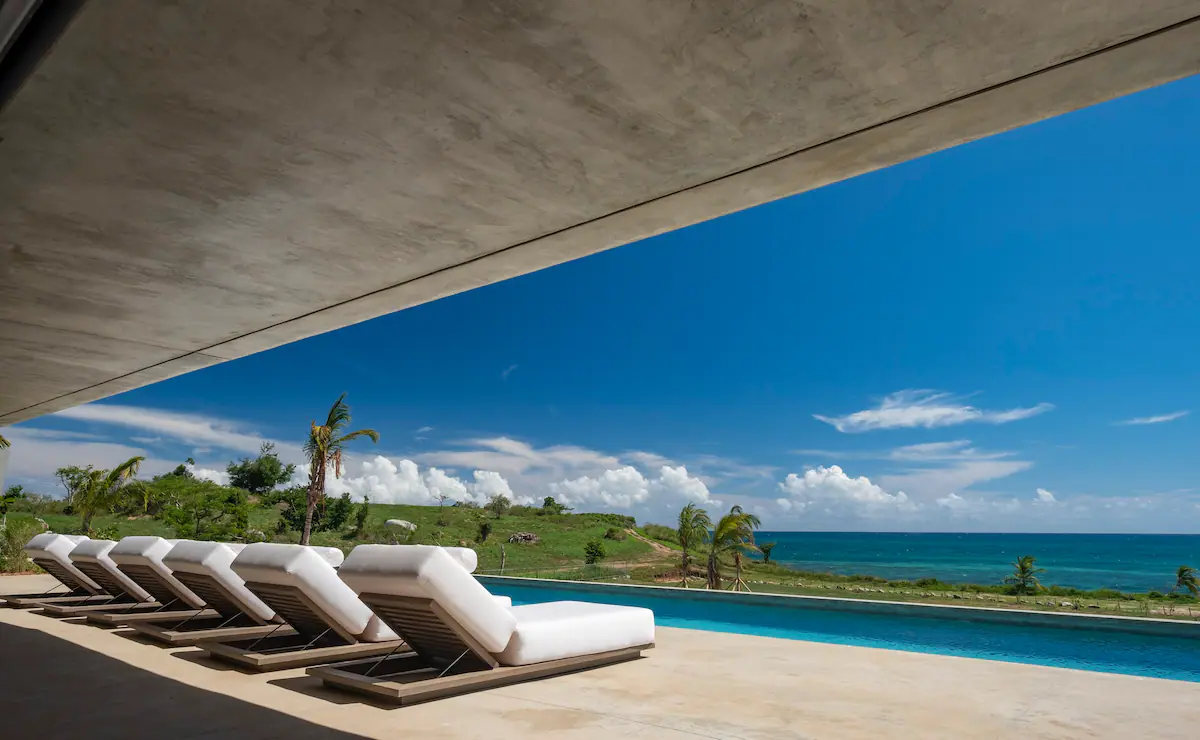 yoga retreat pool deck