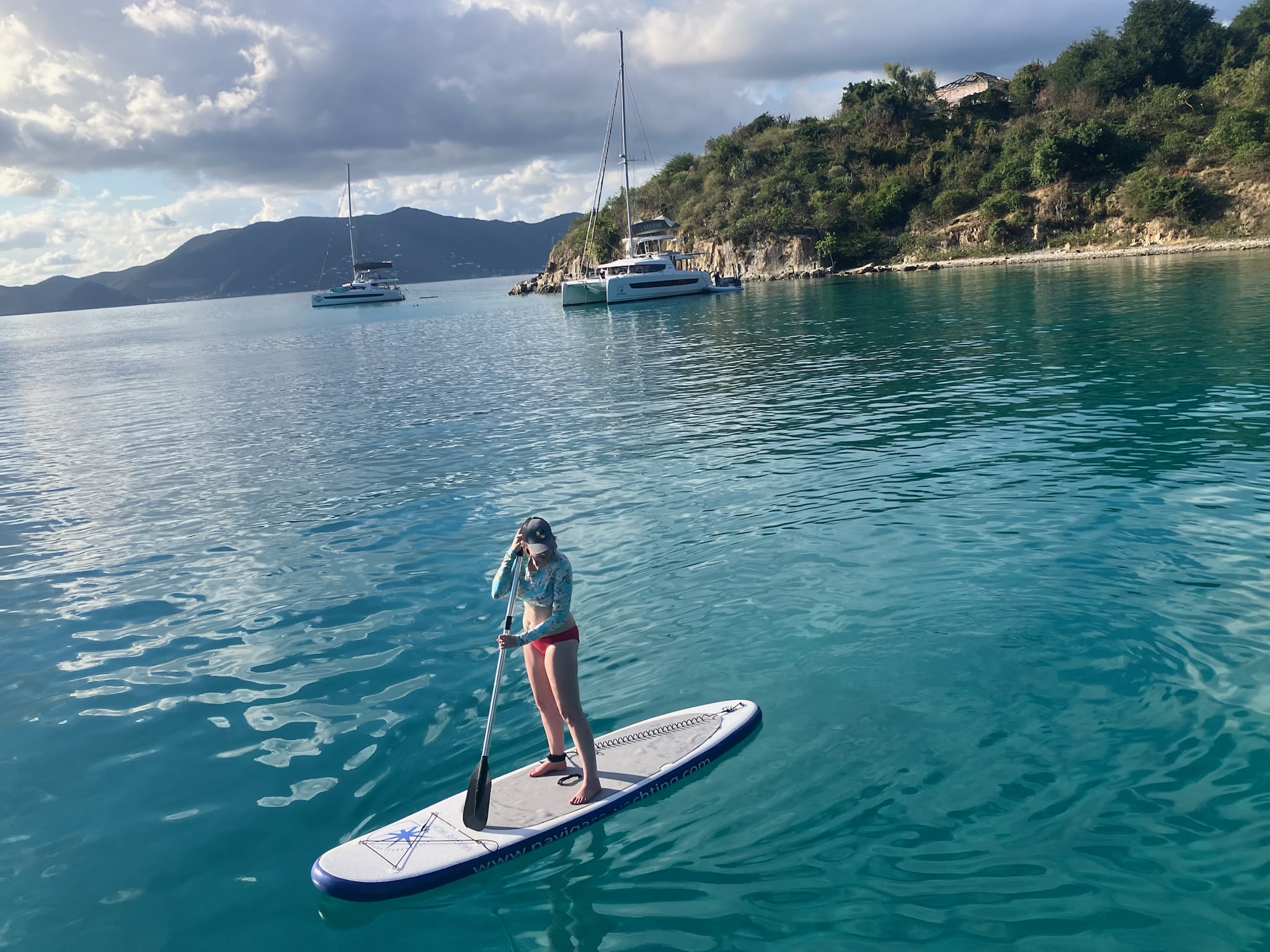woman paddle boarding 