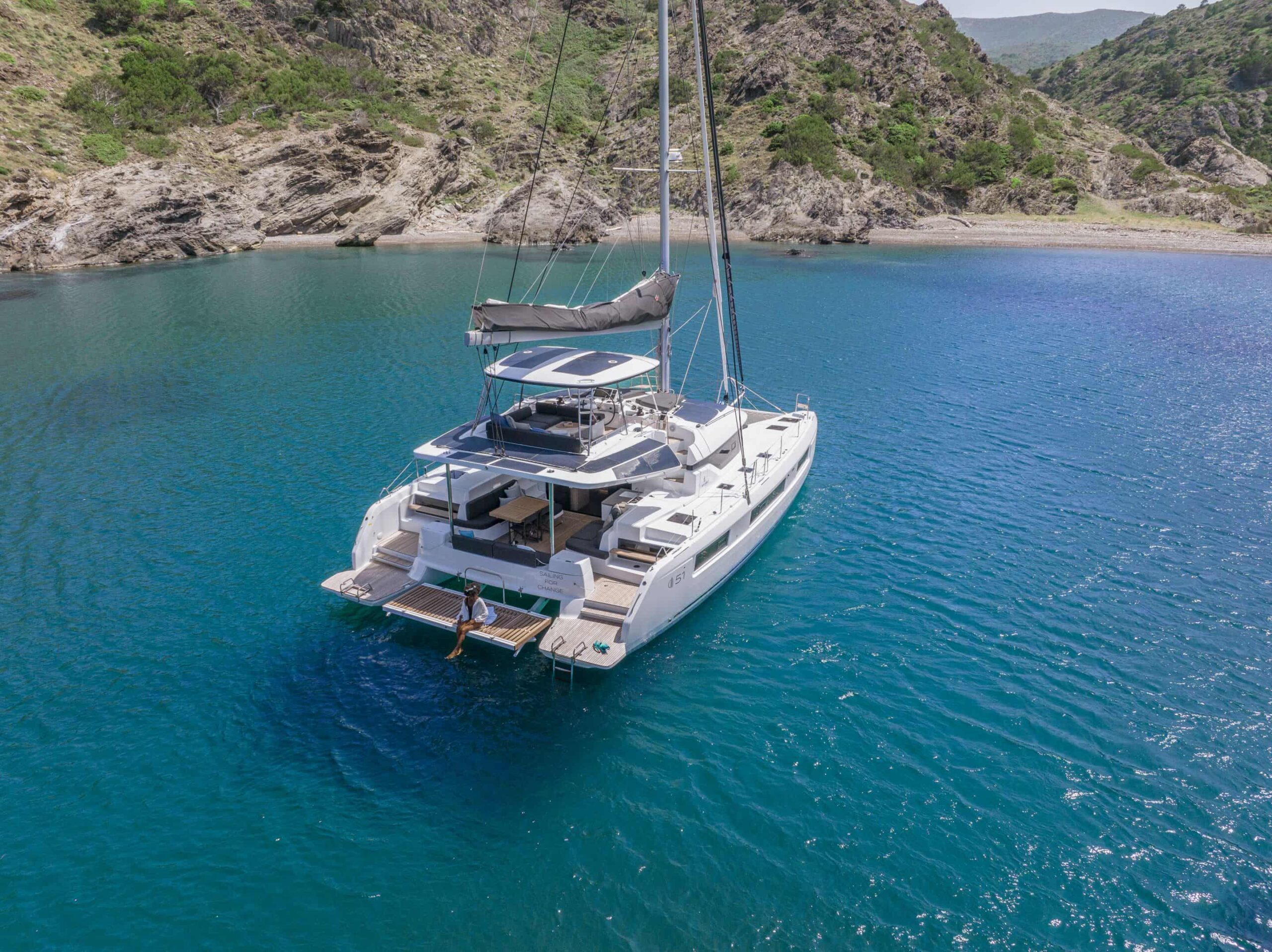LAGOON 51 stern catamaran wellness retreat